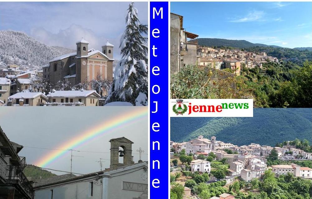 Meteo Jenne, weekend gradevole ma domenica  12 maggio invernale con calo termico e piogge.