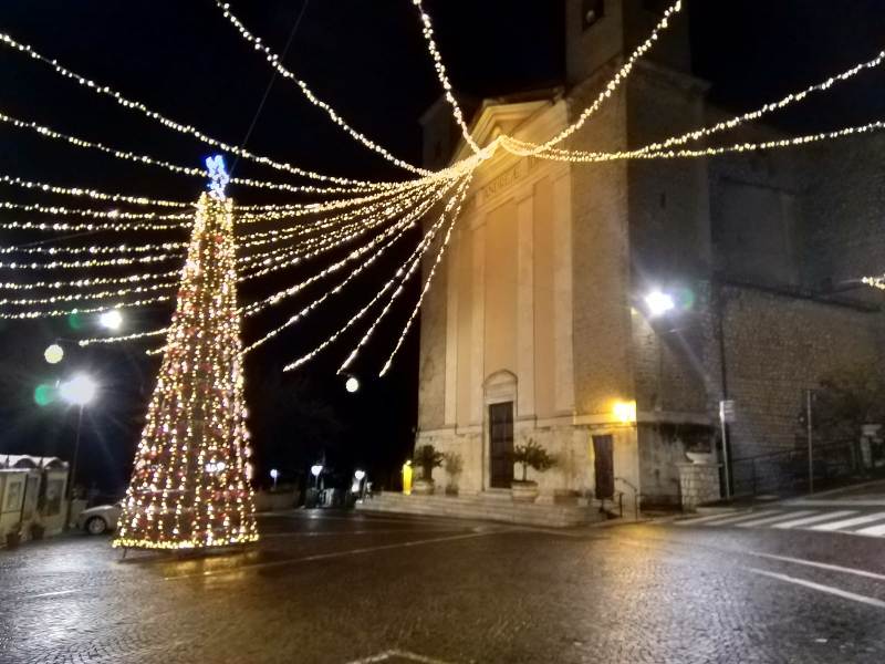 A Jenne brilla in piazza l’albero dei fiori, un Natale particolare