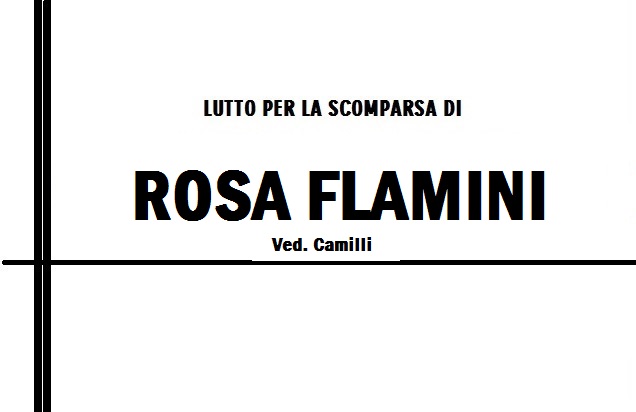 Lutto a Jenne per la scomparsa di Rosa Flamini ved. Camilli