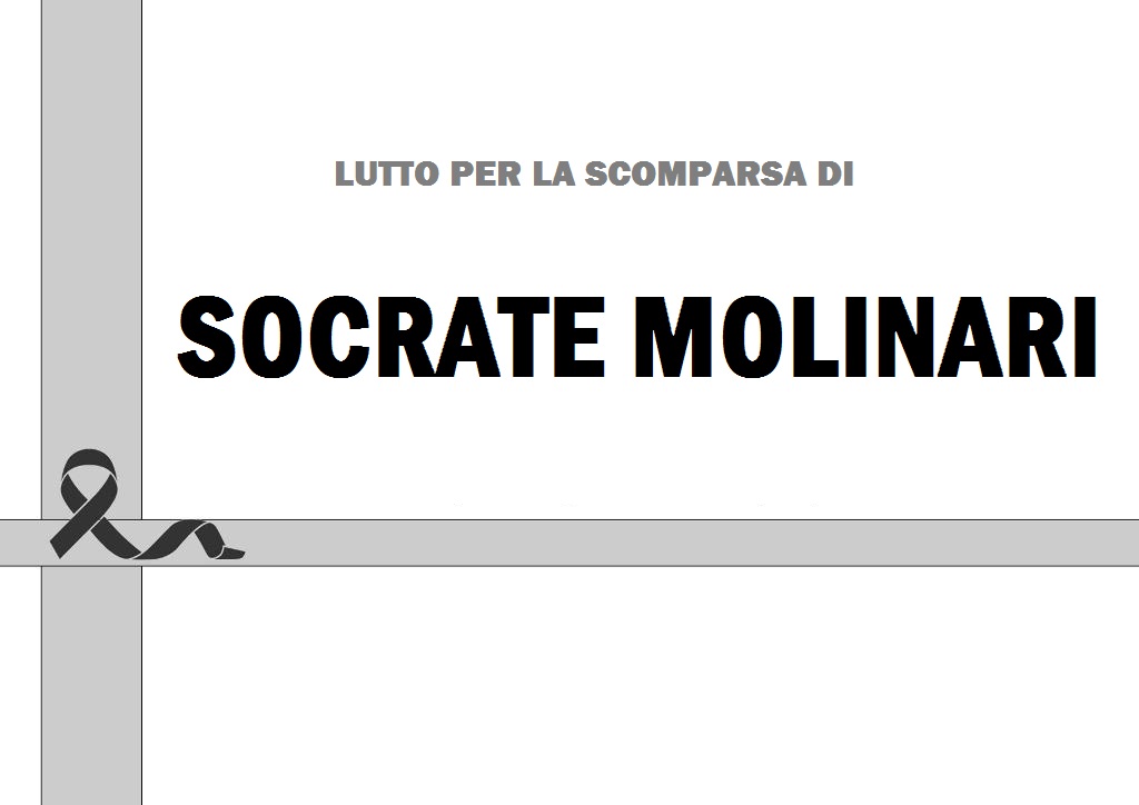 Lutto per la scomparsa di Socrate Molinari